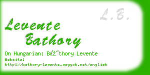 levente bathory business card